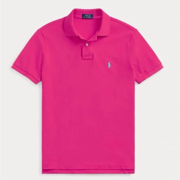 Polo Ralph Lauren The Iconic Mesh Polo Shirt / Pink Sky / Size Small - Picture 5 of 5